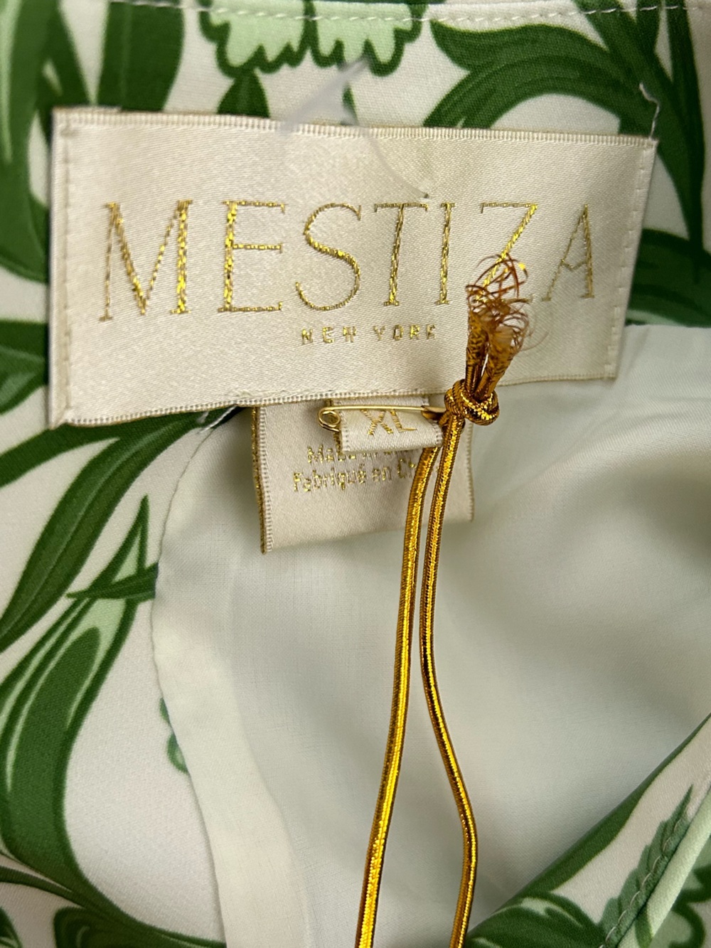 Mestiza New York Adria Green Ivory Floral Pocketed Midi Column Dress NWT - Picture 6 of 15